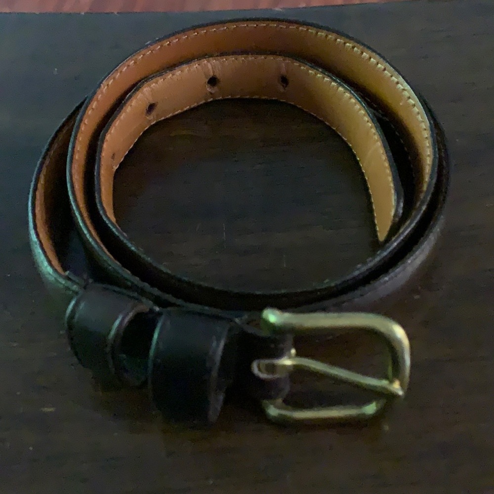 Coach vintage dark brown thin leather belt